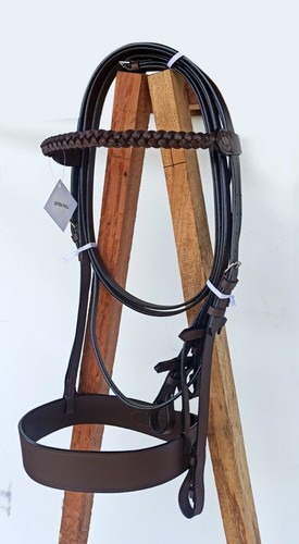 Leather hunter bridle with - leather,