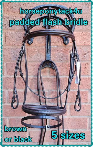 Padded premium leather bridle - padded,