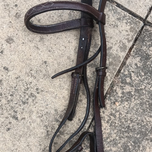 Dark brown leather - dark, vintage