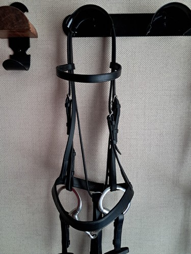 English leather pony bridle - leather,