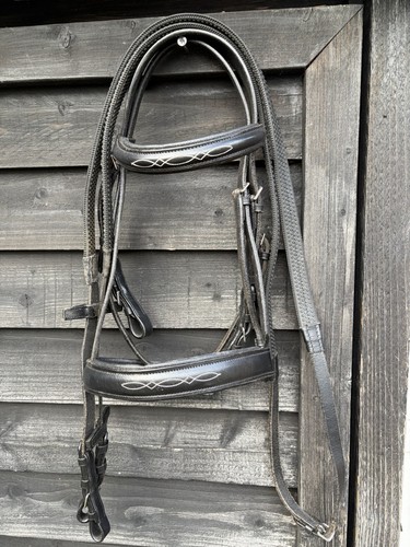 Pony black stitched bridle and - pony,