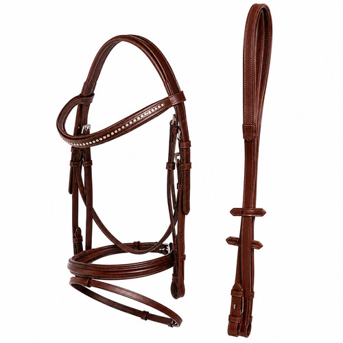 Padded anatomic horse bridle - padded,