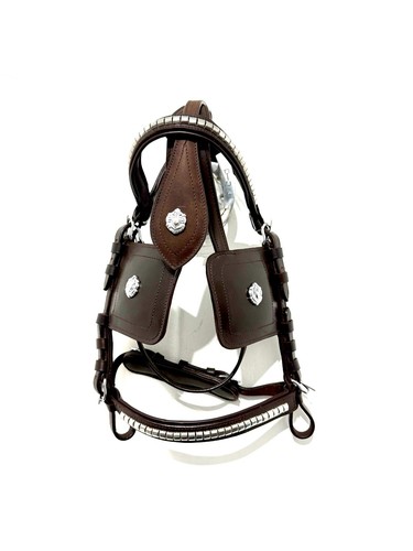 Black brown blinkered bridle - black/brown,