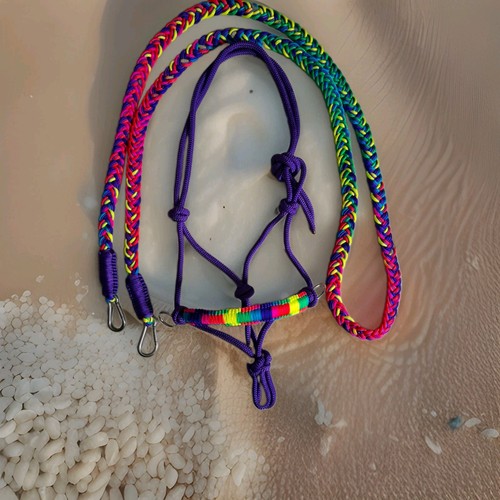 Rope bridle bitless - bitless,, purple